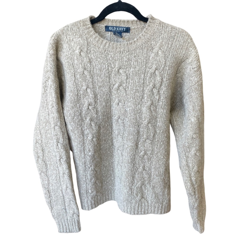 VTG 90s Old Navy Chunky Tan Sweater